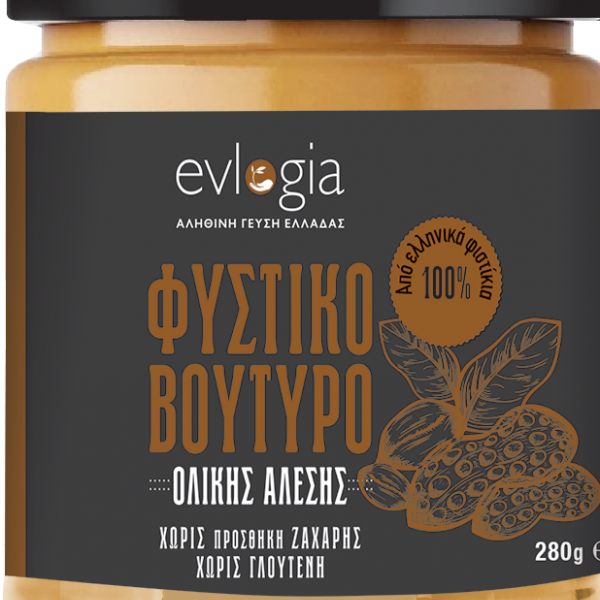 Evlogia True Taste of Greece Φυστικοβούτυρο ολικής άλεσης 280γρ