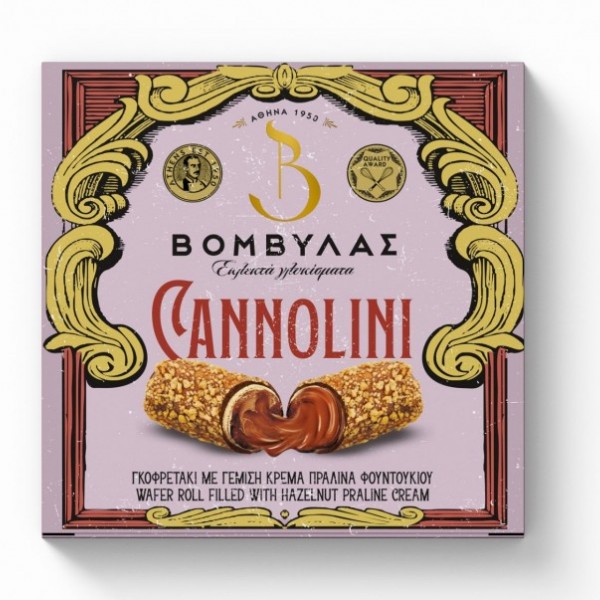 Cannolini με γέμιση πραλίνας φουντουκιού 170 γρ.