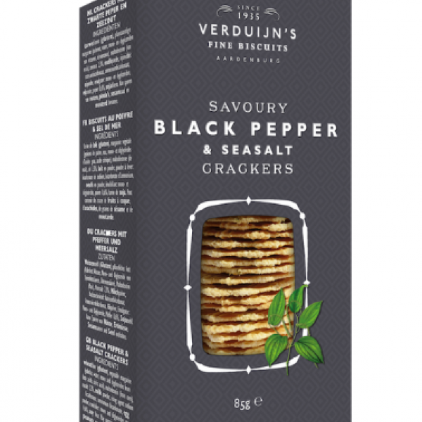 BLACK PEPPER CRACKER - VERDUIJN'S FINE BISCUITS - 75G