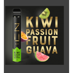 ZU BAR VAPES KIWI PASSION FRUIT GUAVA 2% 600 PUFFS