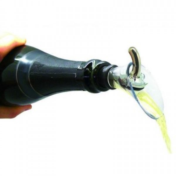 Ακροφύσιο έκχυσης με πώμα Vin Bouquet - 2 σε 1, διαφανές