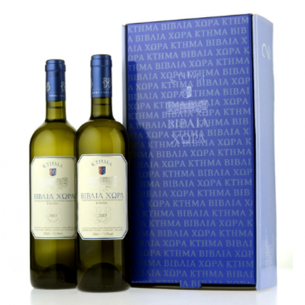 Κτήμα Βιβλία Χώρα Λευκό 750ml Κασετίνα Πολυτελείας 2τμχ 750ml