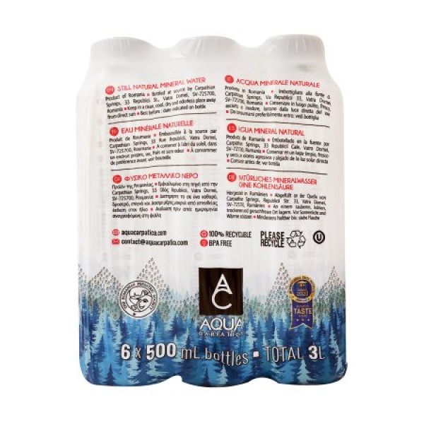 AQUA CARPATICA Φυσικό Μεταλλικό Νερό 6x500ml