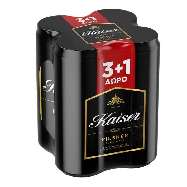 ΜΠΥΡΑ KAISER ΚΟΥΤΙ 4X500ML (3+1 ΔΩΡΟ)