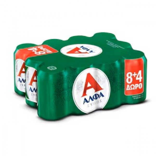 ΜΠYΡΑ ΑΛΦΑ ΔΩΔΕΚΑΔΑ(8+4) 330ML