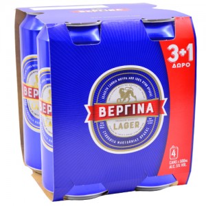 ΒΕΡΓΙΝΑ Μπύρα 500ML 3+1  ΒΕΡΓΙΝΑ Μπύρα 500ML 3+1
