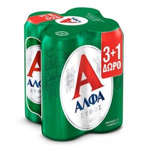 ΑΛΦΑ Μπύρα Κουτί 500ml 3+1 Δώρο ΑΛΦΑ Μπύρα Κουτί 500ml 3+1 Δώρο