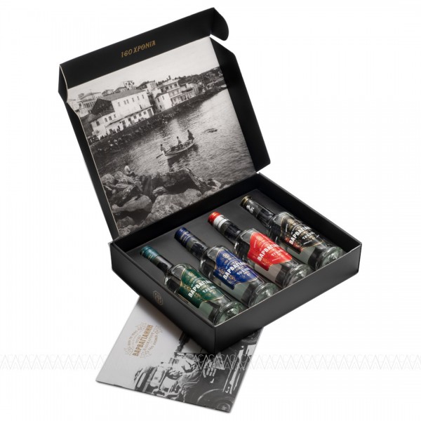 Επετειακή κασετίνα Ούζου Βαρβαγιάννη 4Χ200ml