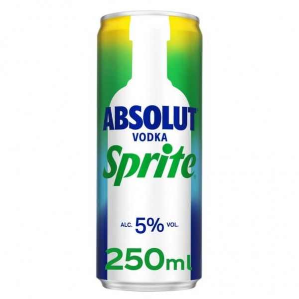 Sprite Absolut Vodka 5% Alc 250ml Sprite Absolut Vodka 5% Alc 250ml